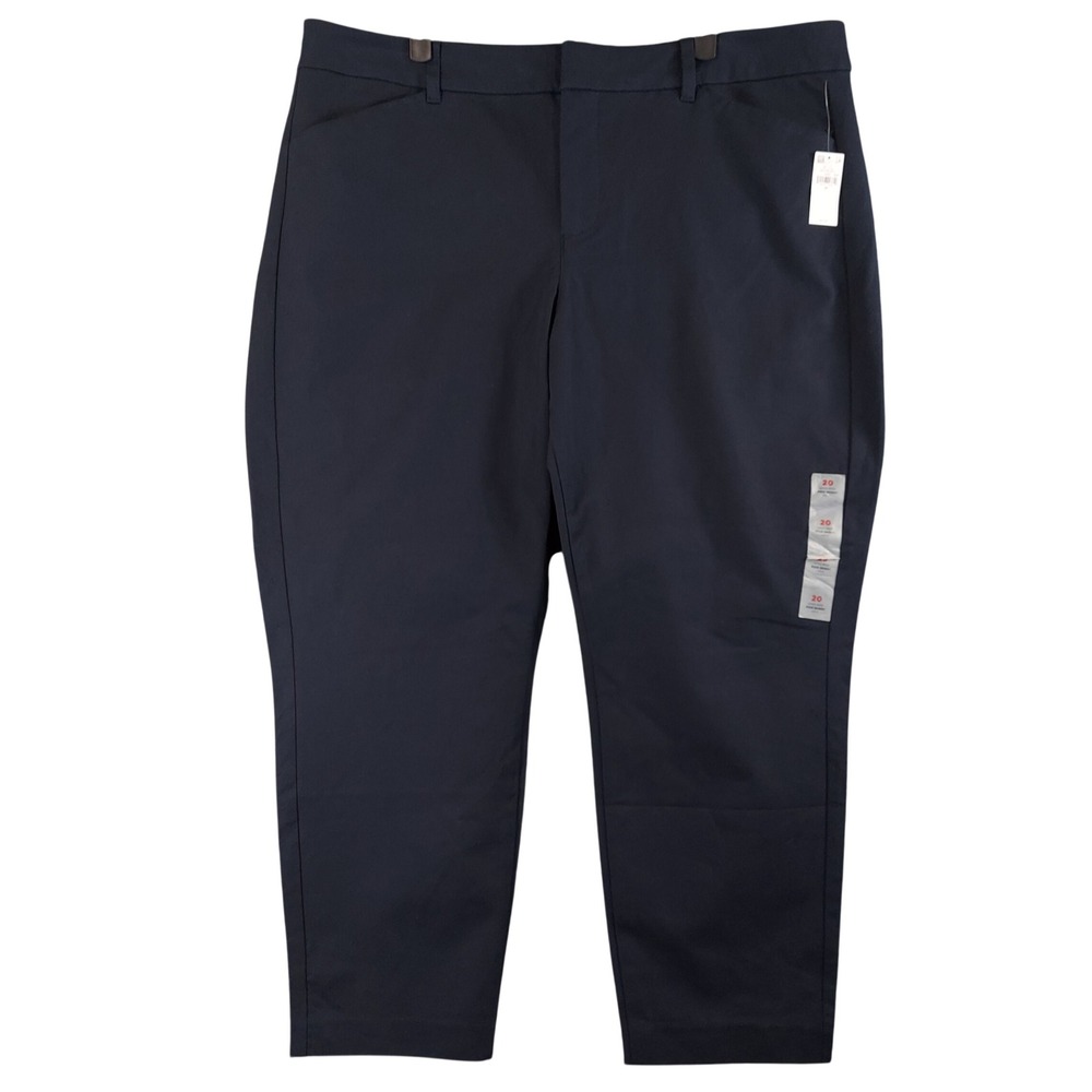 Old Navy Pixie Skinny Pants Women 20 Navy Blue High Rise Ankle Secret-Smooth